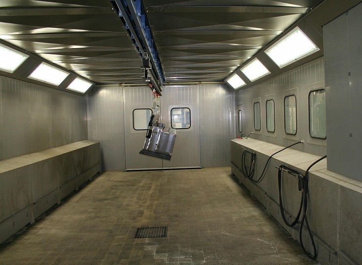 Innenansicht manuelle Waschkabine