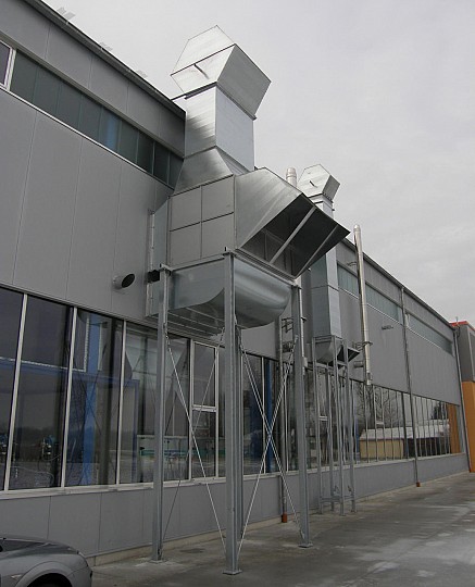 Kreuzstromwärmetauscher (eingebaut)